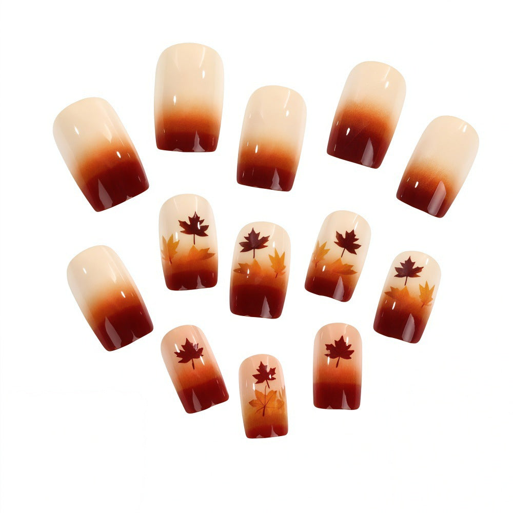 Artificial nails with autumn design Bowlift