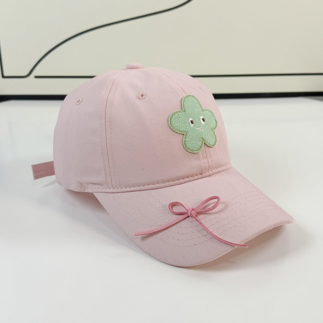 Women's Adjustable Embroidered Bow Cap Bowlift