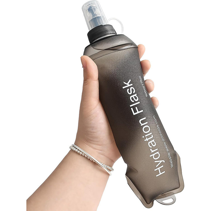Collapsible Silicone Hydration Flask with Flip Straw Cap Bowlift