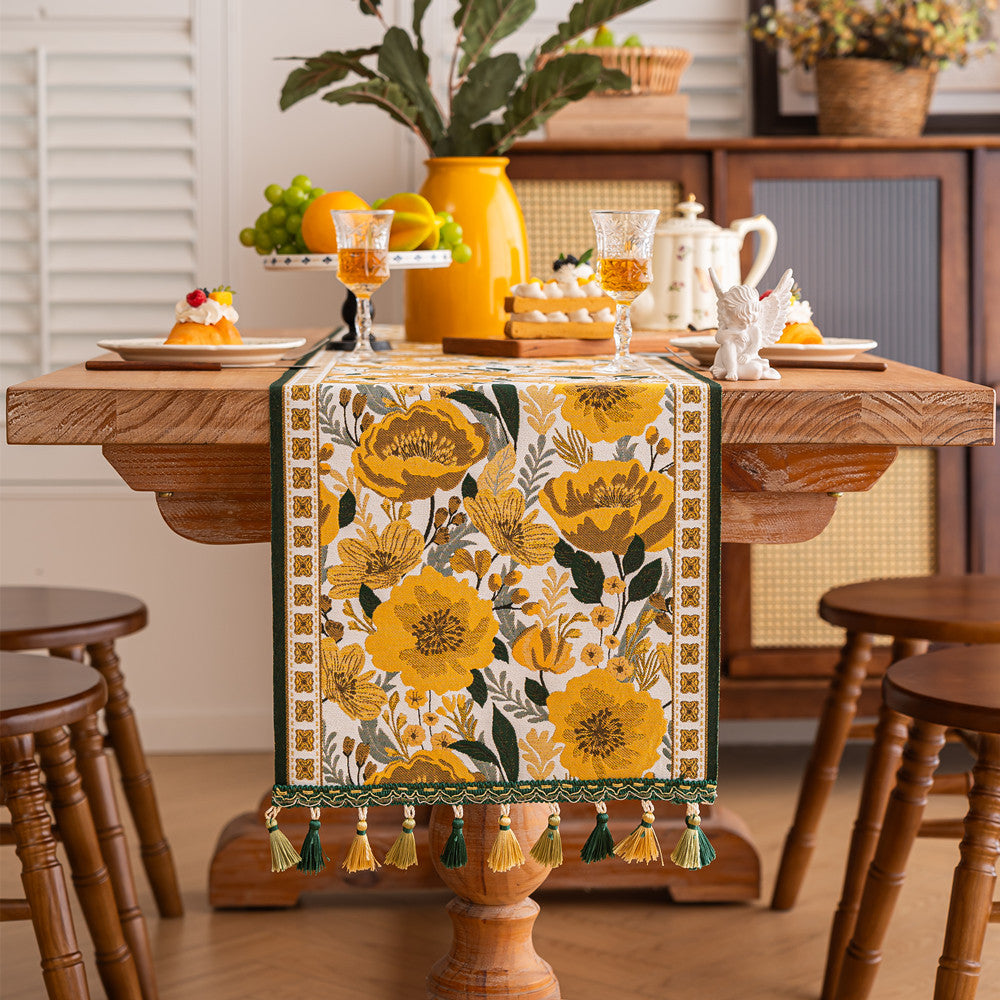Elegant Floral Table Runner