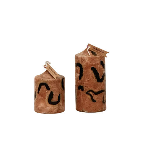 Handmade Decorative Leopard Print Candles
