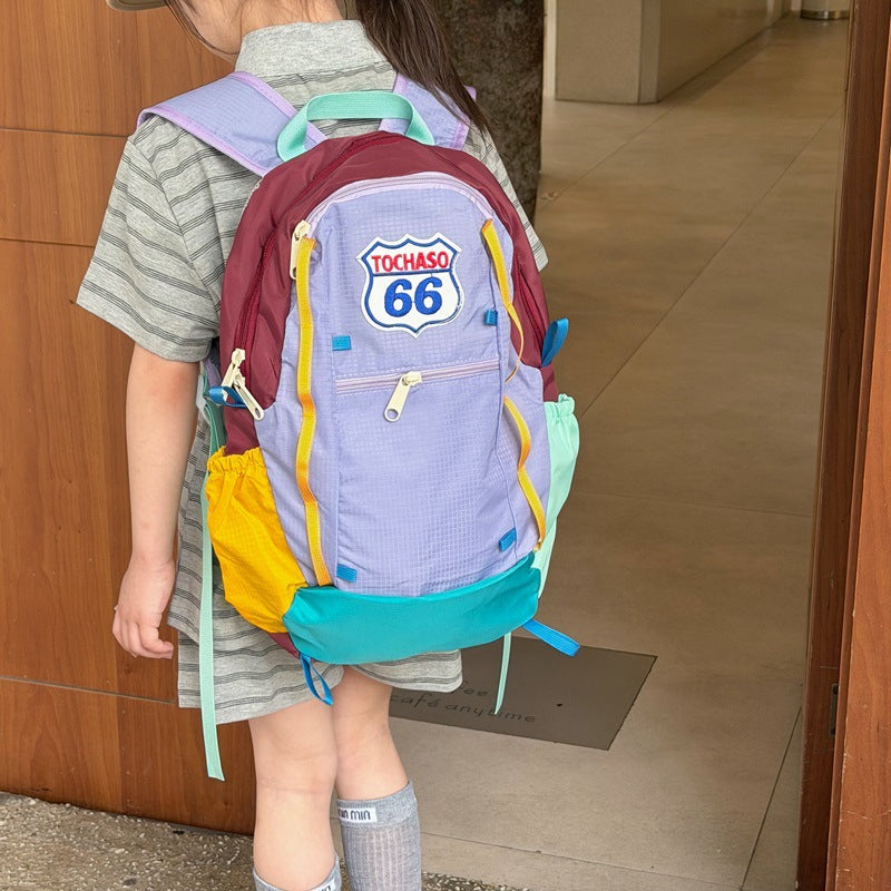 Colorful Patchwork Backpack Bowlift