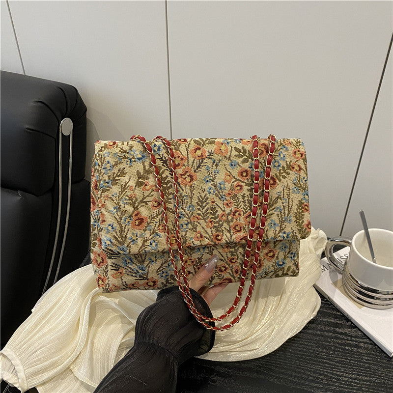 Elegant Floral Embellished Handbag Bowlift