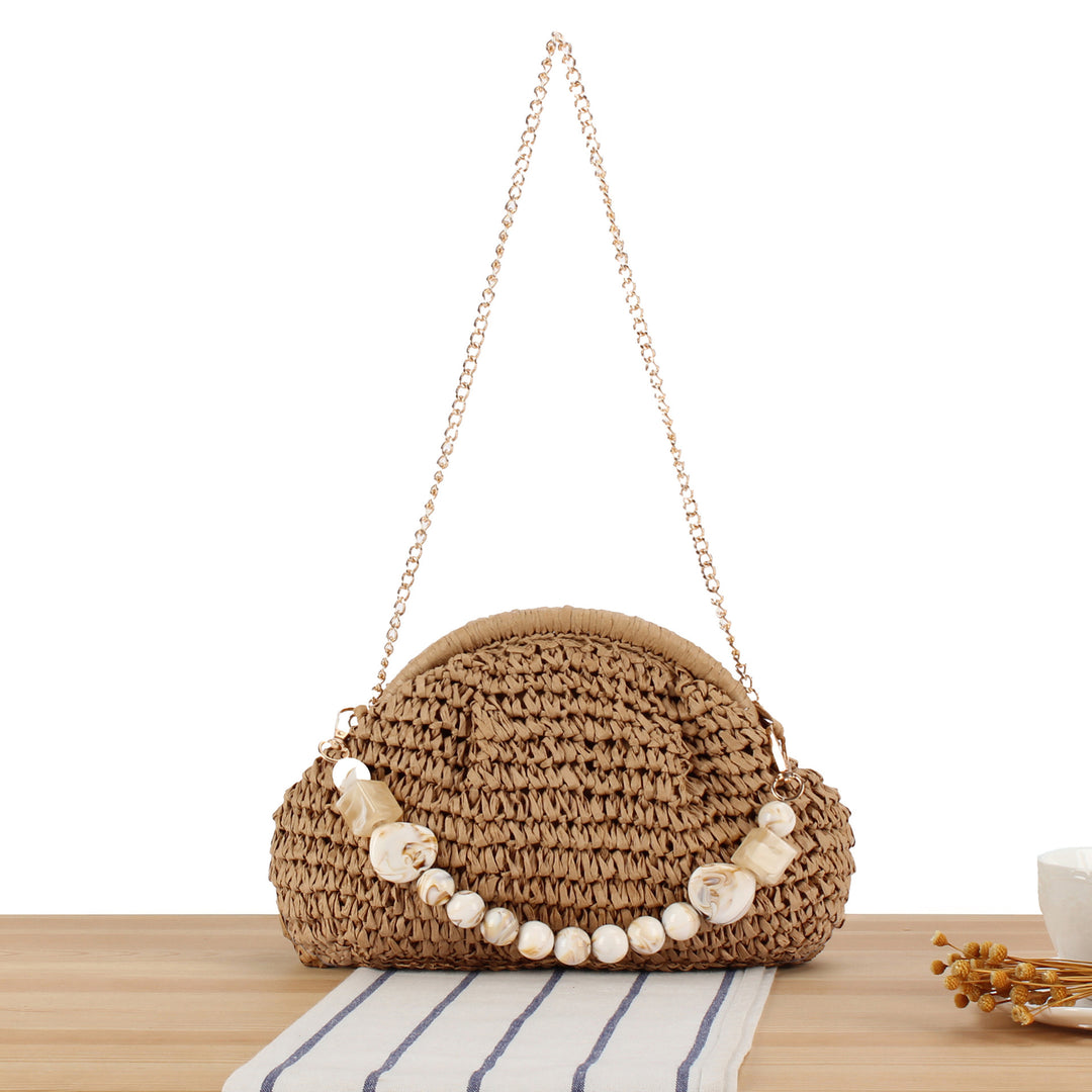 Shoulder bag with elegant pearl decoration Bowlift