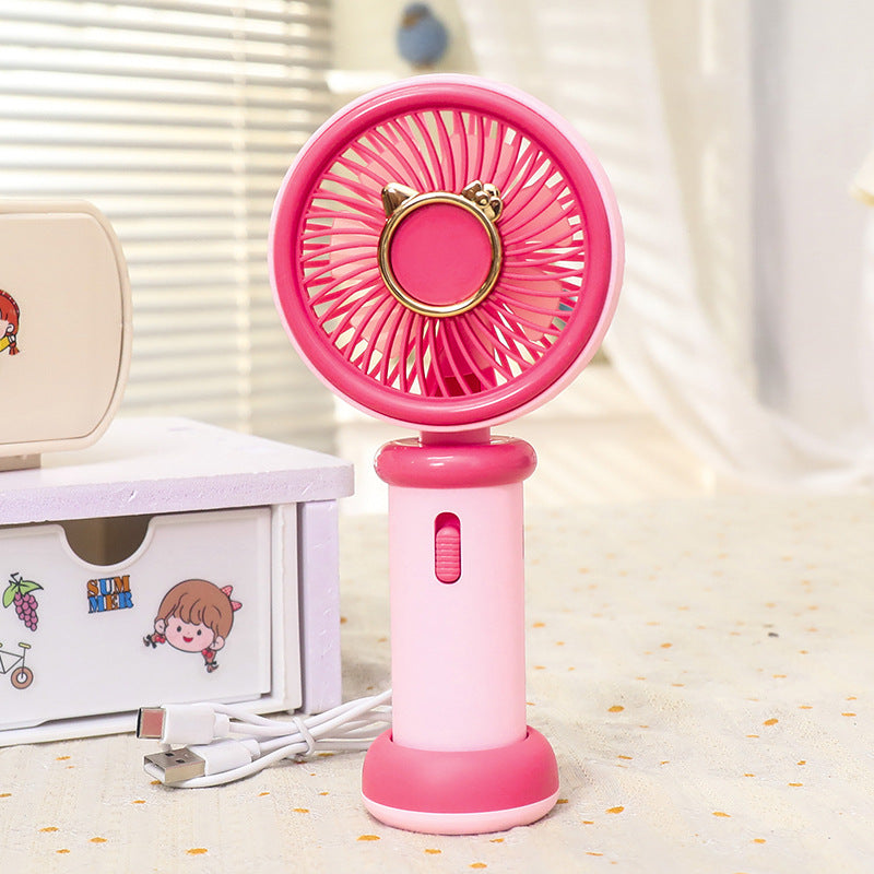 Women's portable handheld fan with cute animal design Bowlift