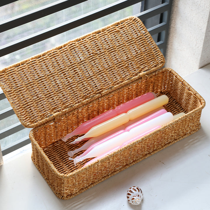 Unisex Rectangular Storage Basket with Removable Fabric Insert Bowlift
