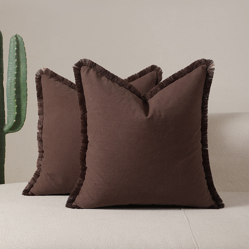 Fringed Decorative Throw Pillows