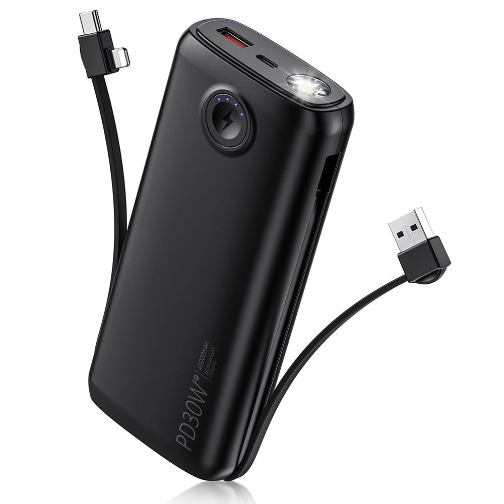 Portable power bank with digital LED display and flashlight function Bowlift