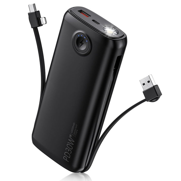 Portable power bank with digital LED display and flashlight function Bowlift