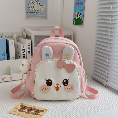 Girls' Cute Bunny-Themed Mini School Backpack