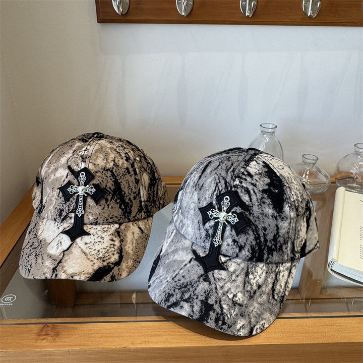 Men's Cross-Embellished Cap Bowlift