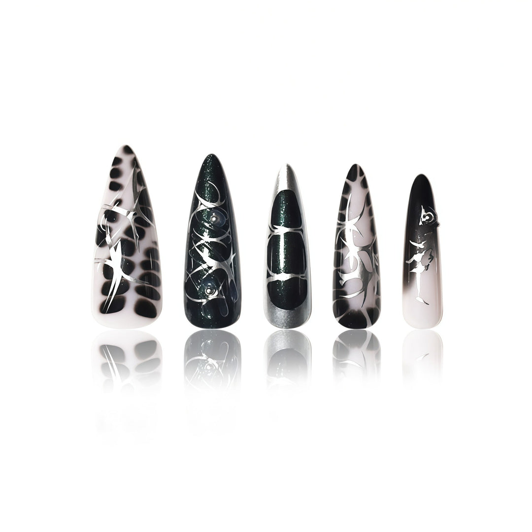 Glamorous Stiletto Nail Art Extensions Bowlift