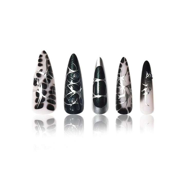 Glamorous Stiletto Nail Art Extensions Bowlift