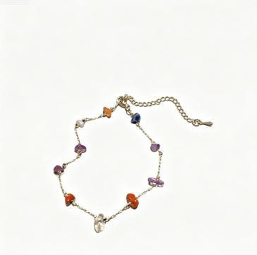 Delicate Gemstone Charm Bracelet Bowlift