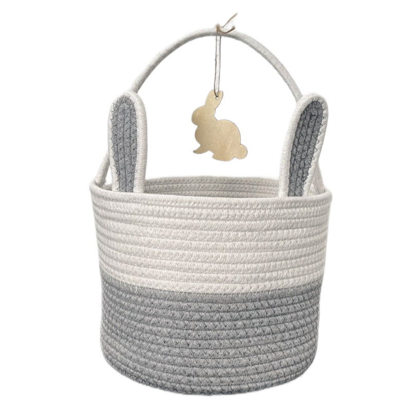 Women Decorative Basket with Bunny Ear Accent Bowlift
