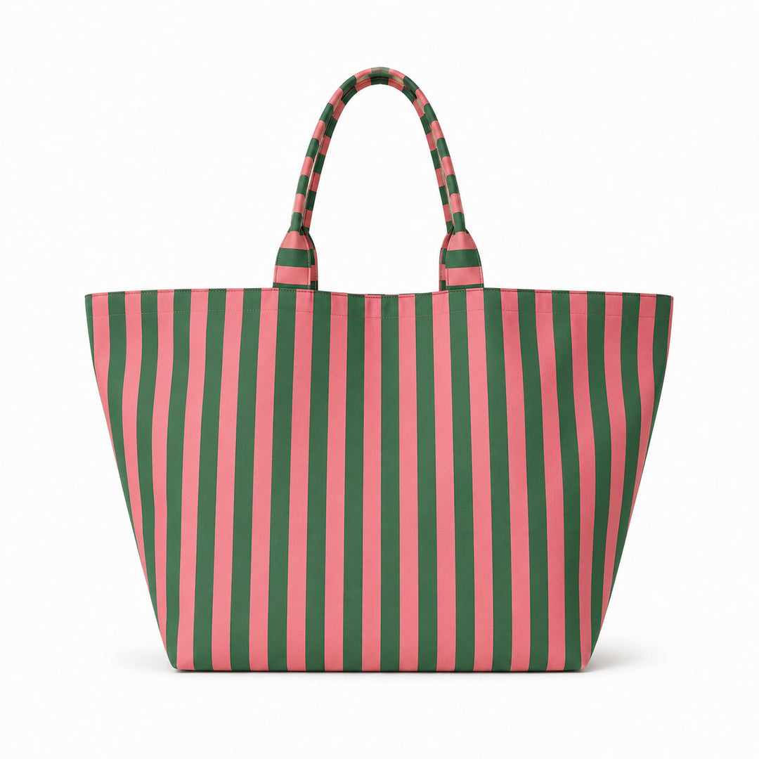 Beach bag with width, water-repellent stripes Bowlift