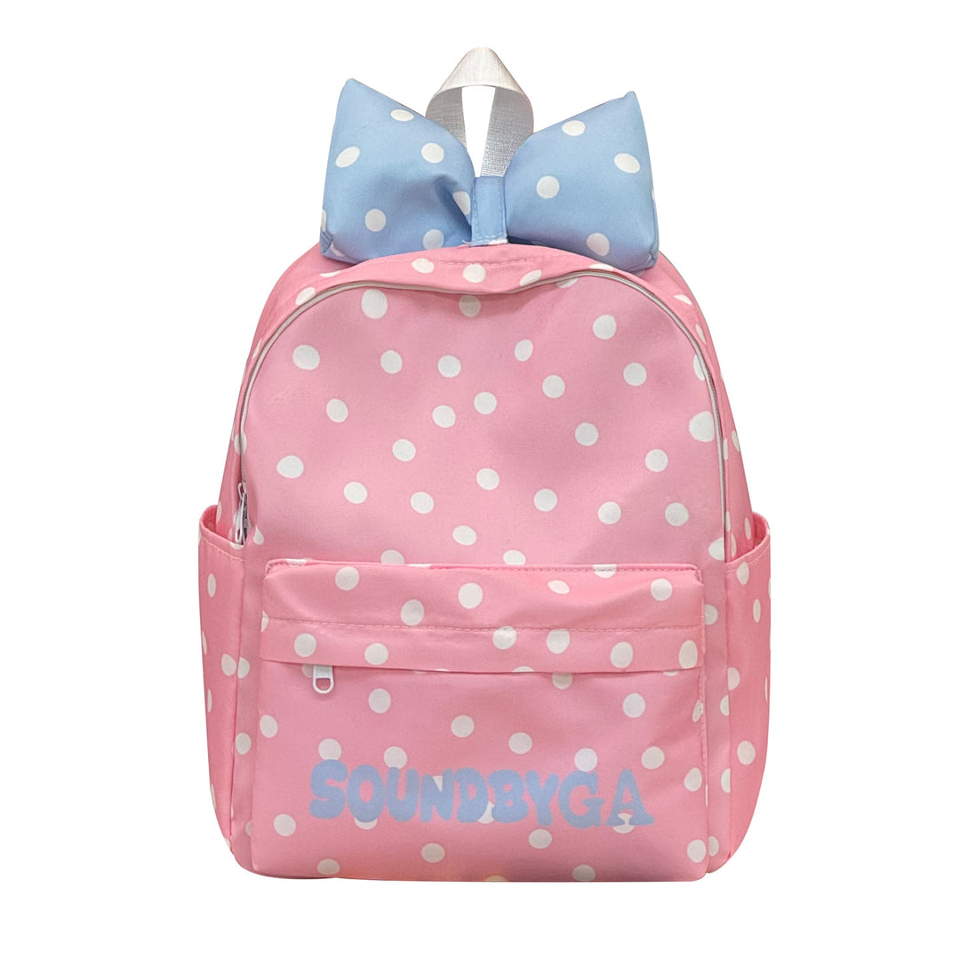 Stylish Polka Dot Backpack with Bow