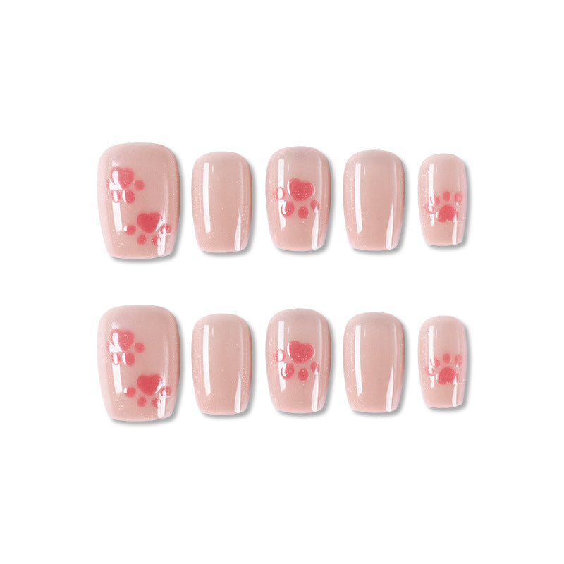 Press-On Nail Art Set with Elegant Leopard Design Bowlift
