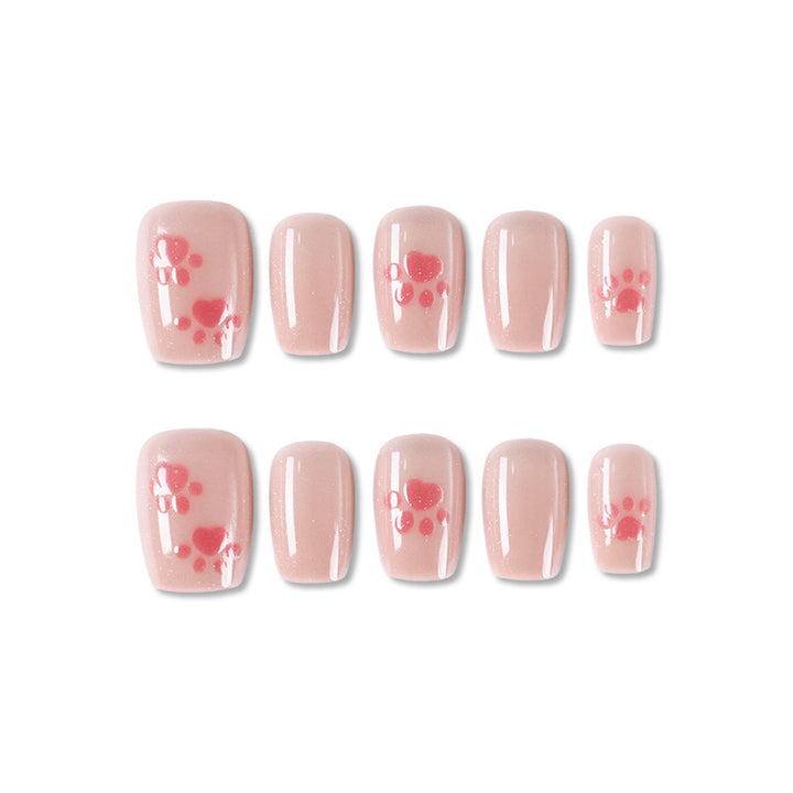 Press-On Nail Art Set with Elegant Leopard Design Bowlift