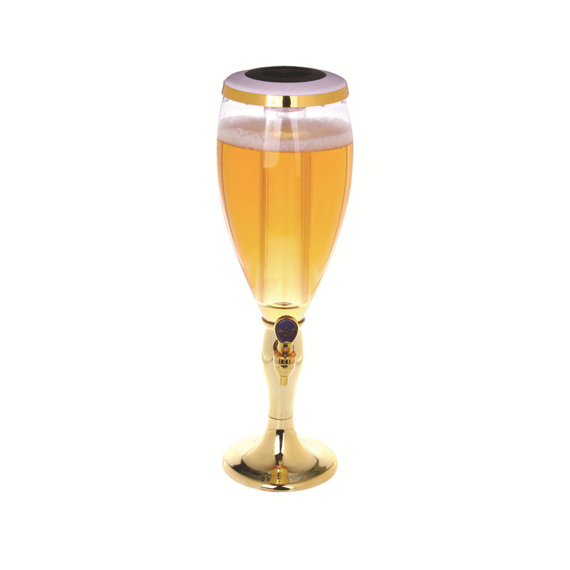 Large Capacity Self-Service Beverage Dispenser with Chrome Stand and Tap Bowlift