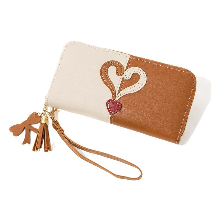 Stylish wallet with heart appliqués Bowlift