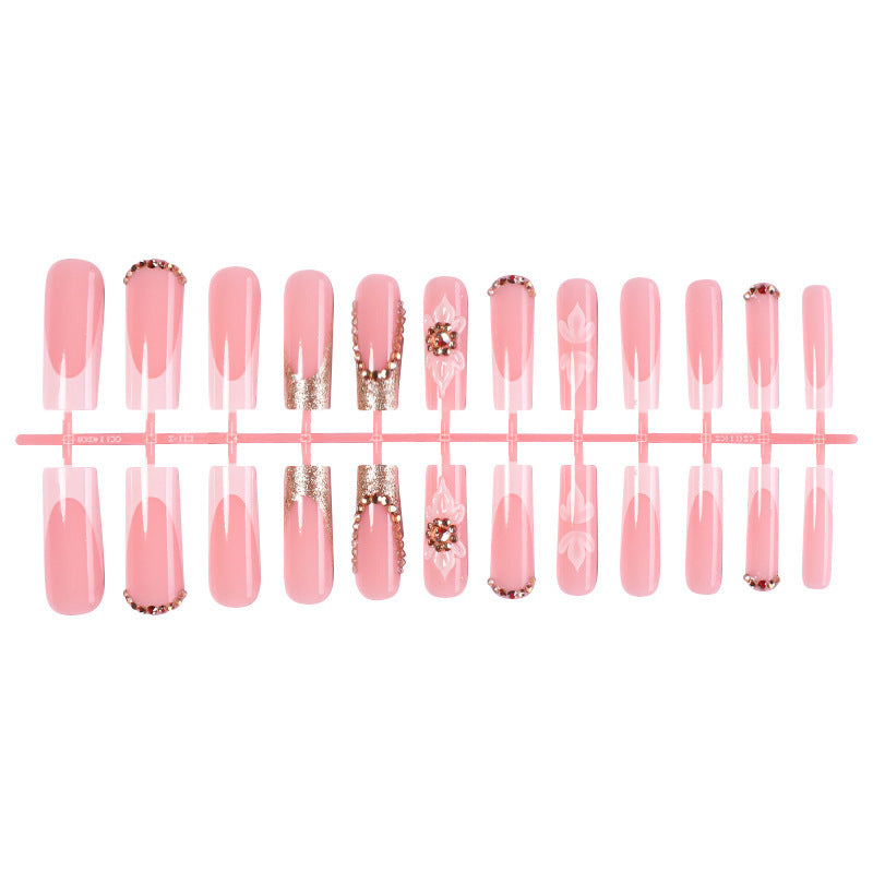 Nail Art Set with elegant glitter and flower pattern Bowlift