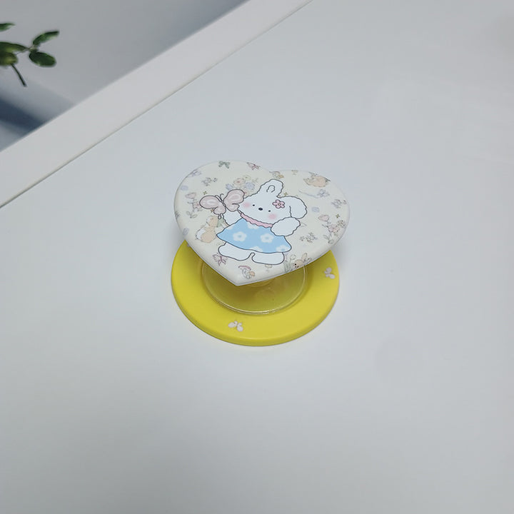Heart-Shaped Character Phone Grip Bowlift