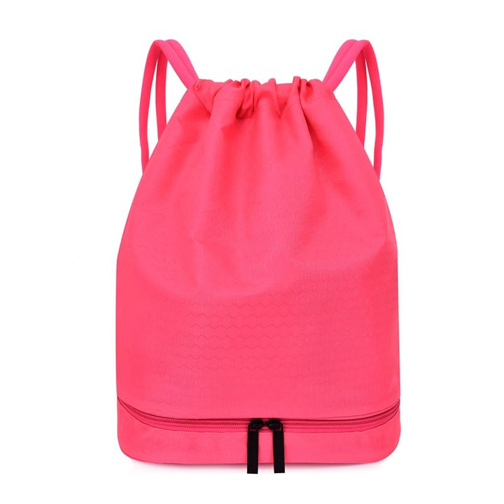 Lightweight Hexagonal Pattern Drawstring Backpack Bowlift