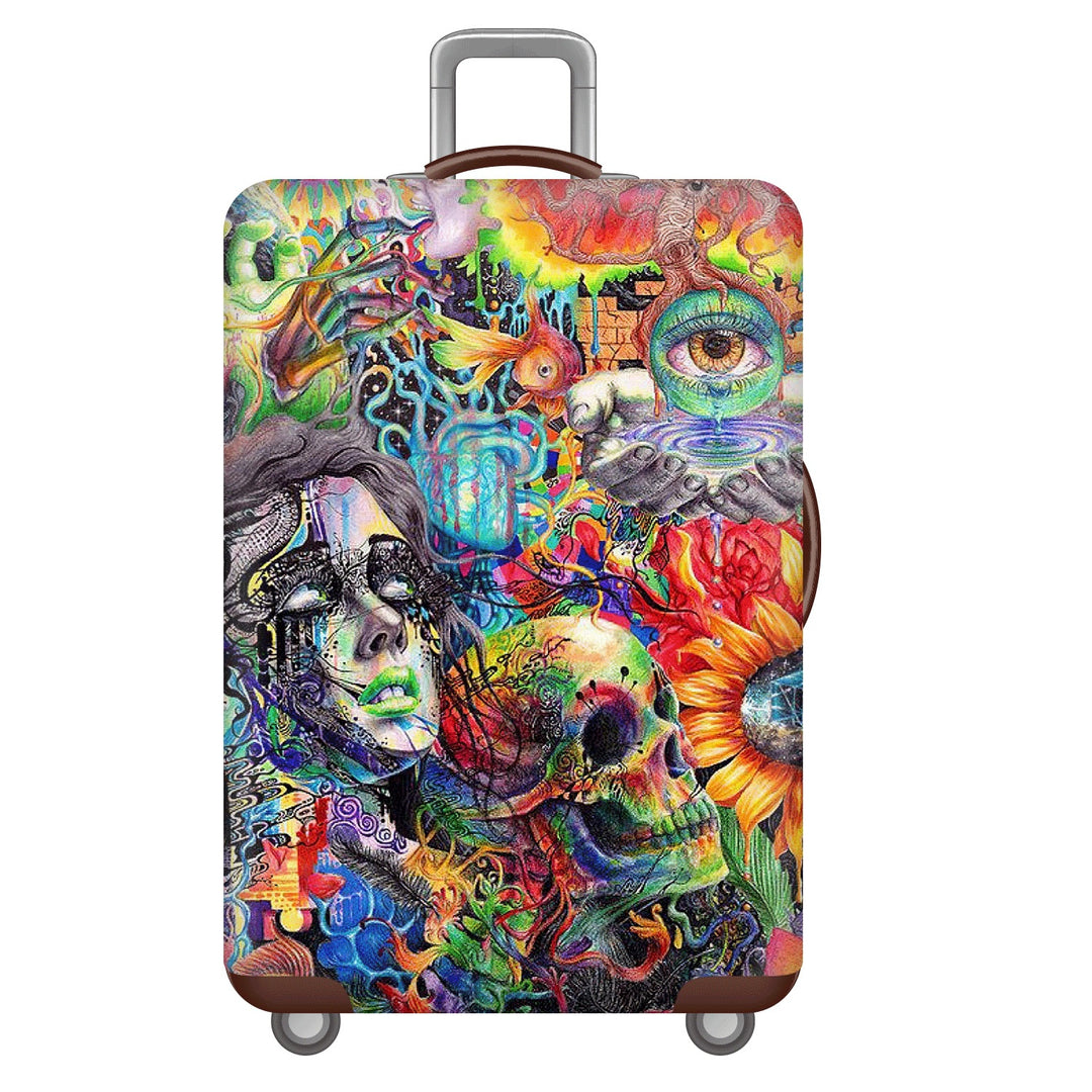 Men's hard-shell suitcase with unique skull design Bowlift