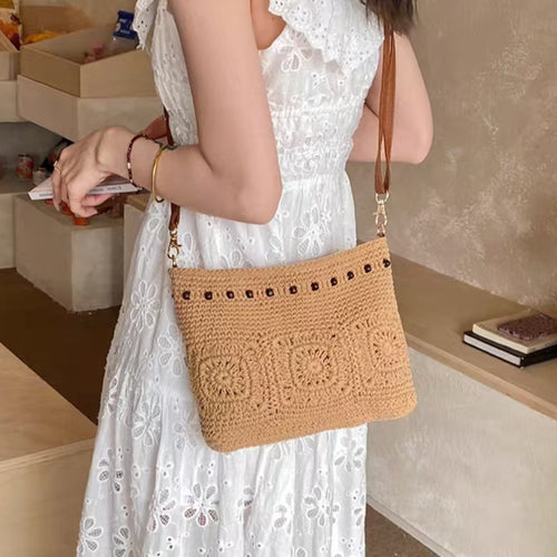 Handbag with Fine Crochet Patterns Bowlift