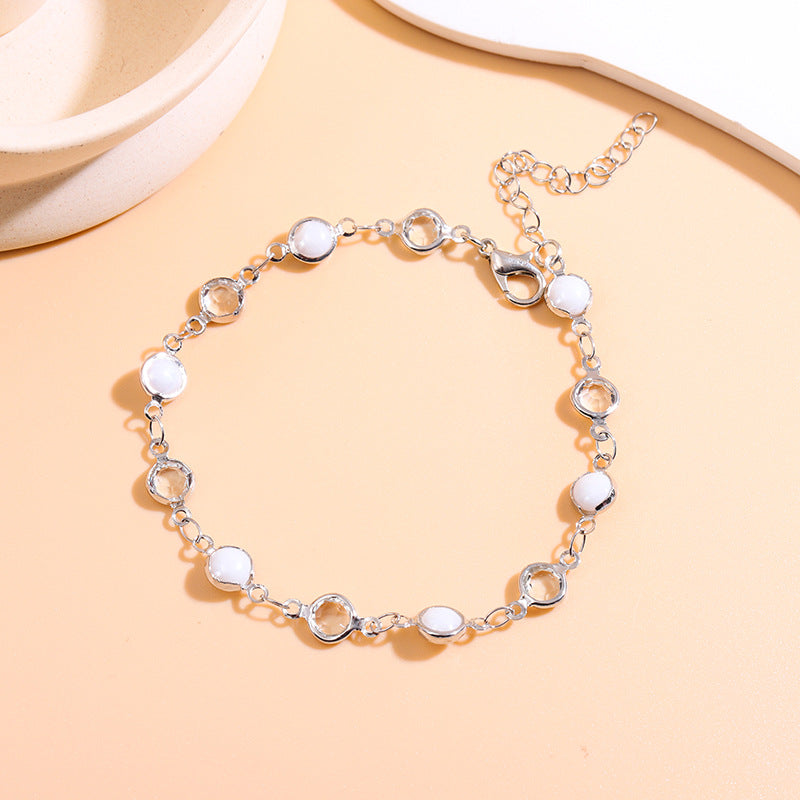 Elegant Beaded Charm Anklet Bowlift
