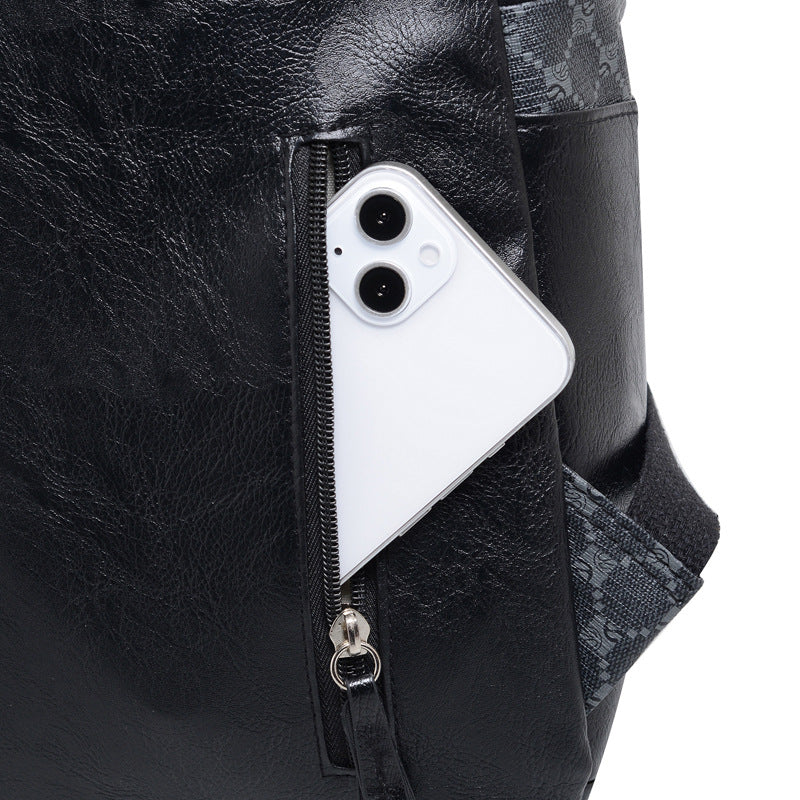 Durable Leather-Accented Daily Backpack Bowlift