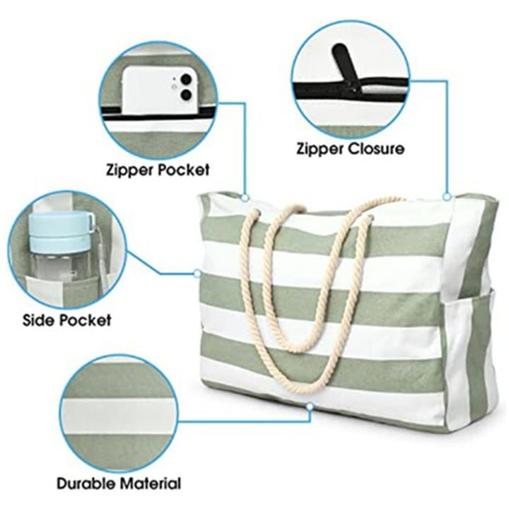 Beach bag with practical outer pocket Bowlift