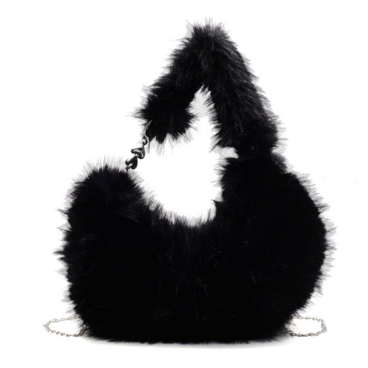 Plush Shoulder Bag with Unique Design Bowlift