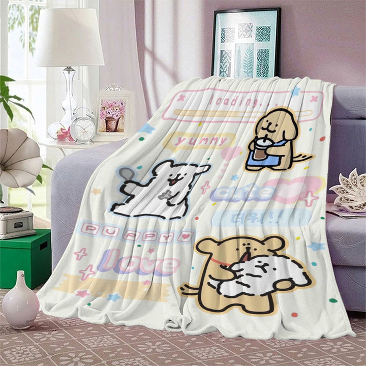 Cute Cartoon Animal Throw Blanket