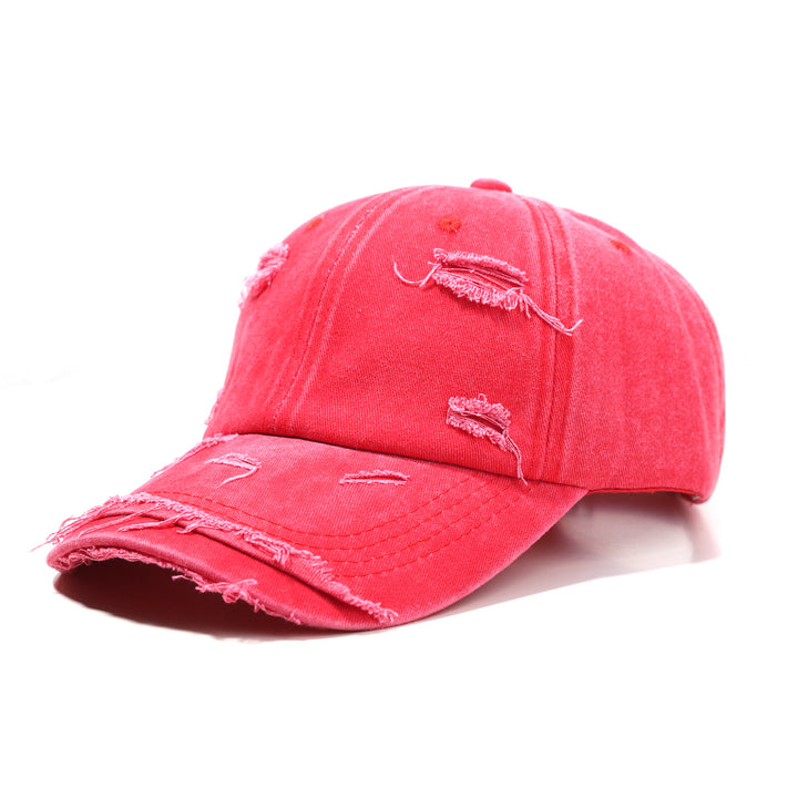 Women's washed baseball cap with destroyed look Bowlift