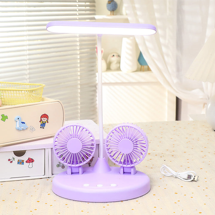 Women's multifunctional desk lamp with two integrated fans Bowlift