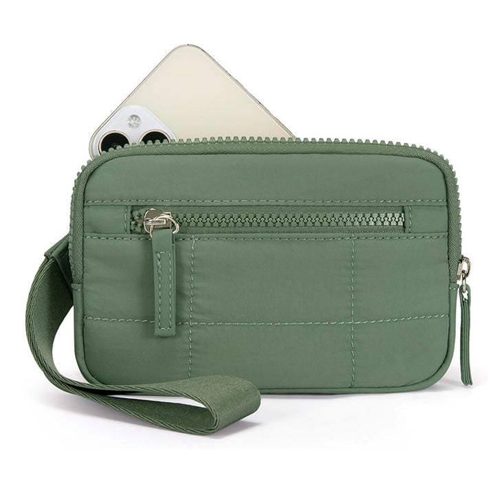 Stylish and Practical Cosmetic Clutch with Removable Carrying Strap Bowlift