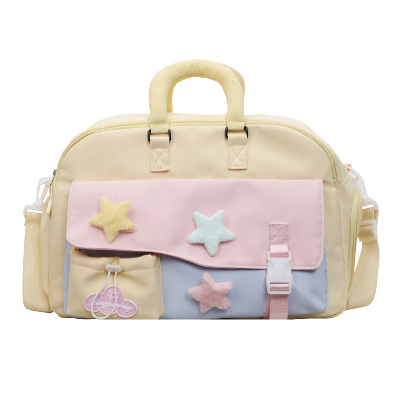 Fashionable Tote Bag With Colorful Applications Bowlift