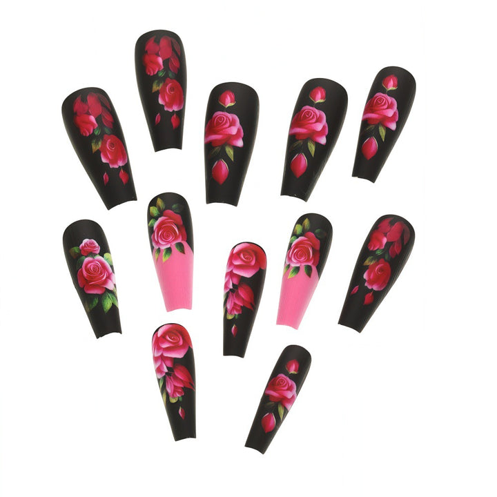 Artistic Rose Nail Tips Bowlift