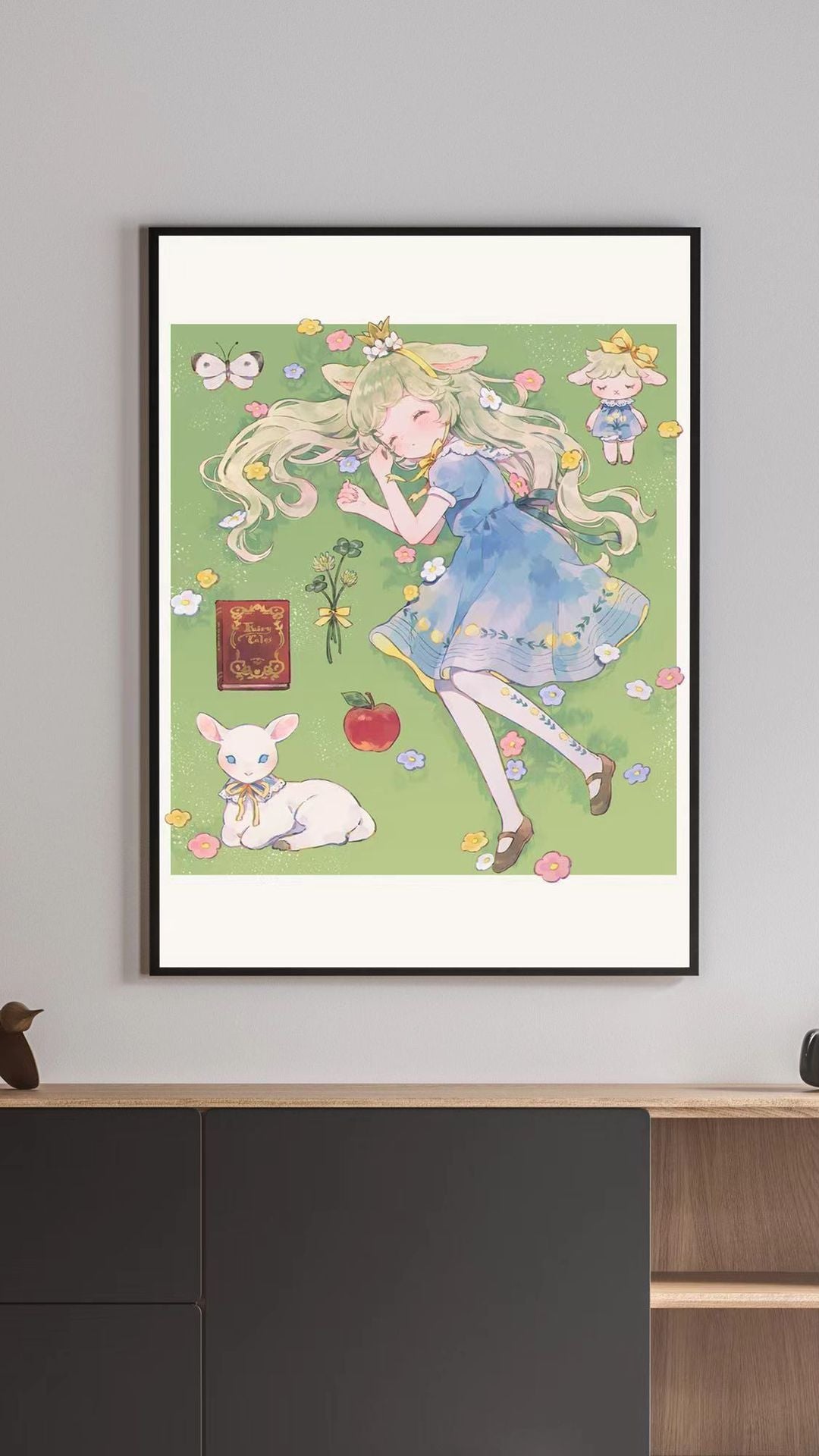 Illustrated Fantasy Character Canvas Art Print Bowlift