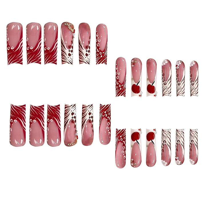 Decorative Press-On Nail Set Bowlift