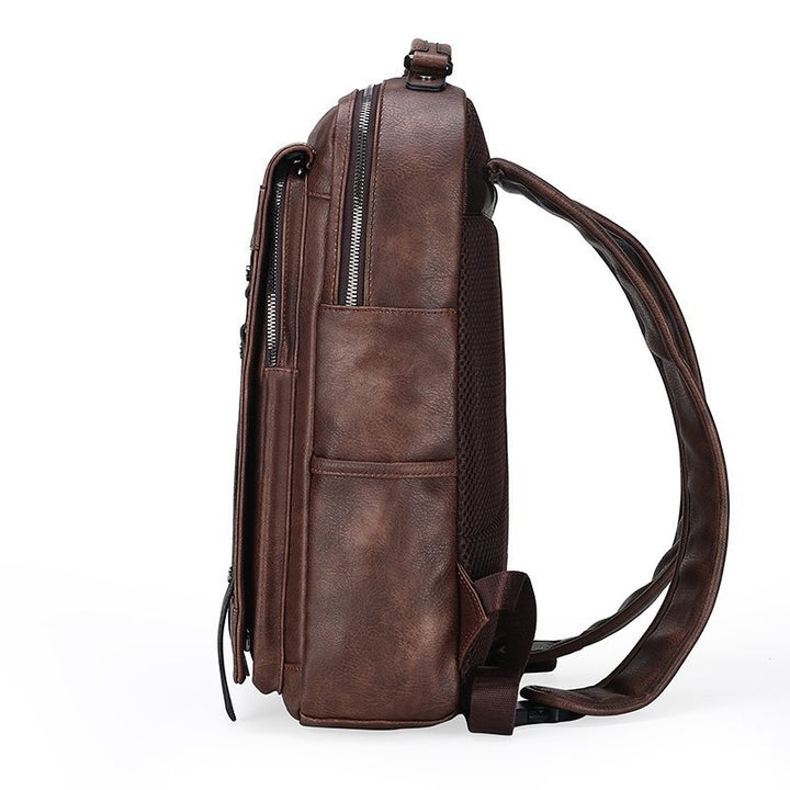 Premium Vintage Leather Backpack Bowlift