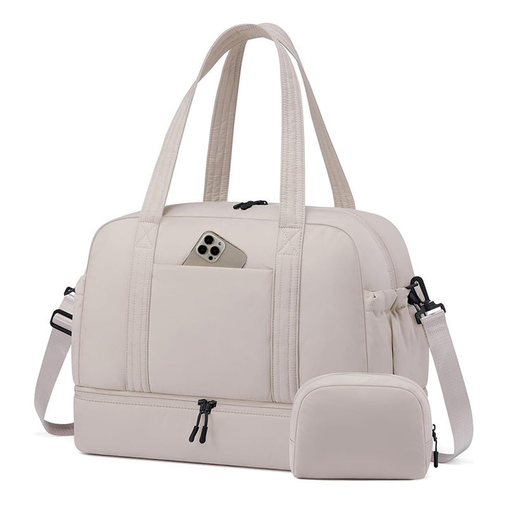 Multi-functional Sports Bag with Separate Cosmetic Pouch Bowlift