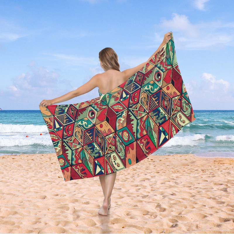 Beach blanket in exclusive mosaic design Bowlift