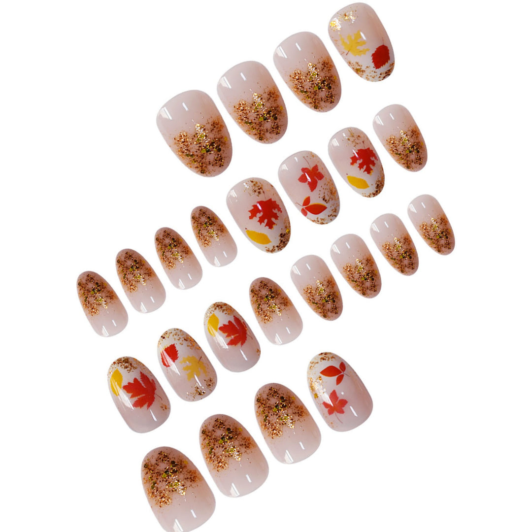 Autumn Leaf Press-On Nails Bowlift