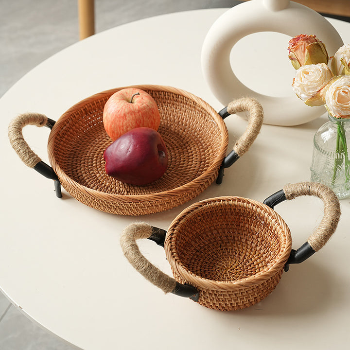 Handcrafted storage basket with sturdy handles Bowlift