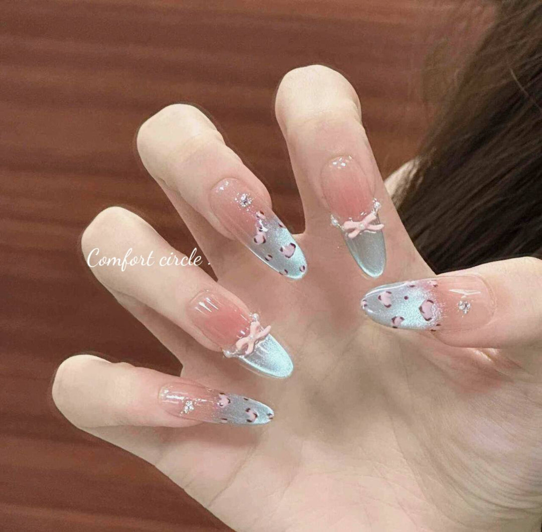 Whimsical Character-Designed Press-On Nail Art Bowlift