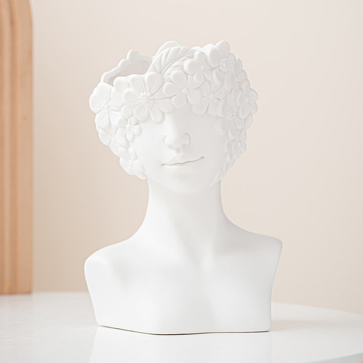 Decorative Flowers Face Pot