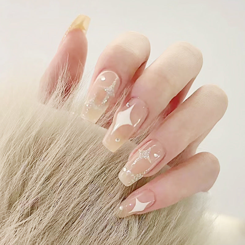 Creative Nail Art Set with Elegant Glitter Design Bowlift